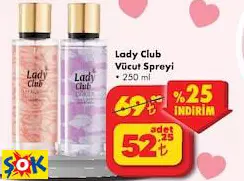 LADY CLUB VÜCUT SPREYİ LADY CLUB VÜCUT SPREYİ